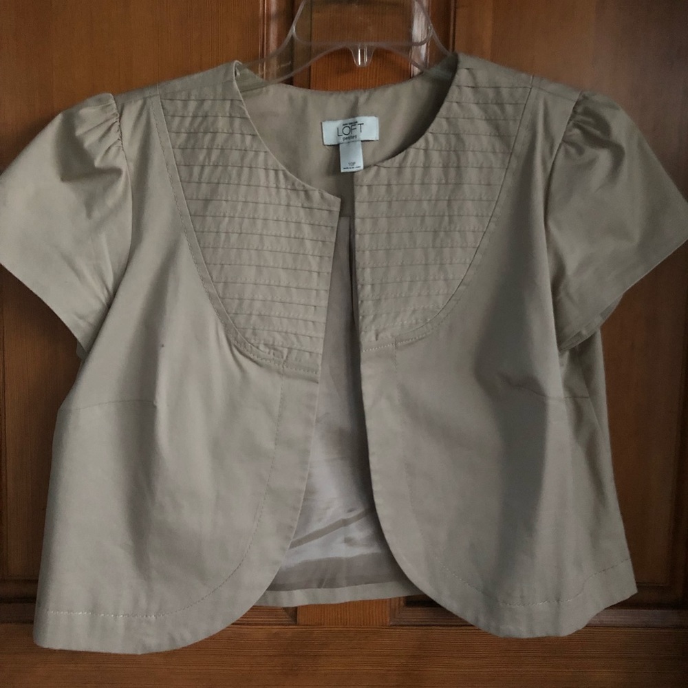 Ann Taylor Loft Petites Khaki Jacket